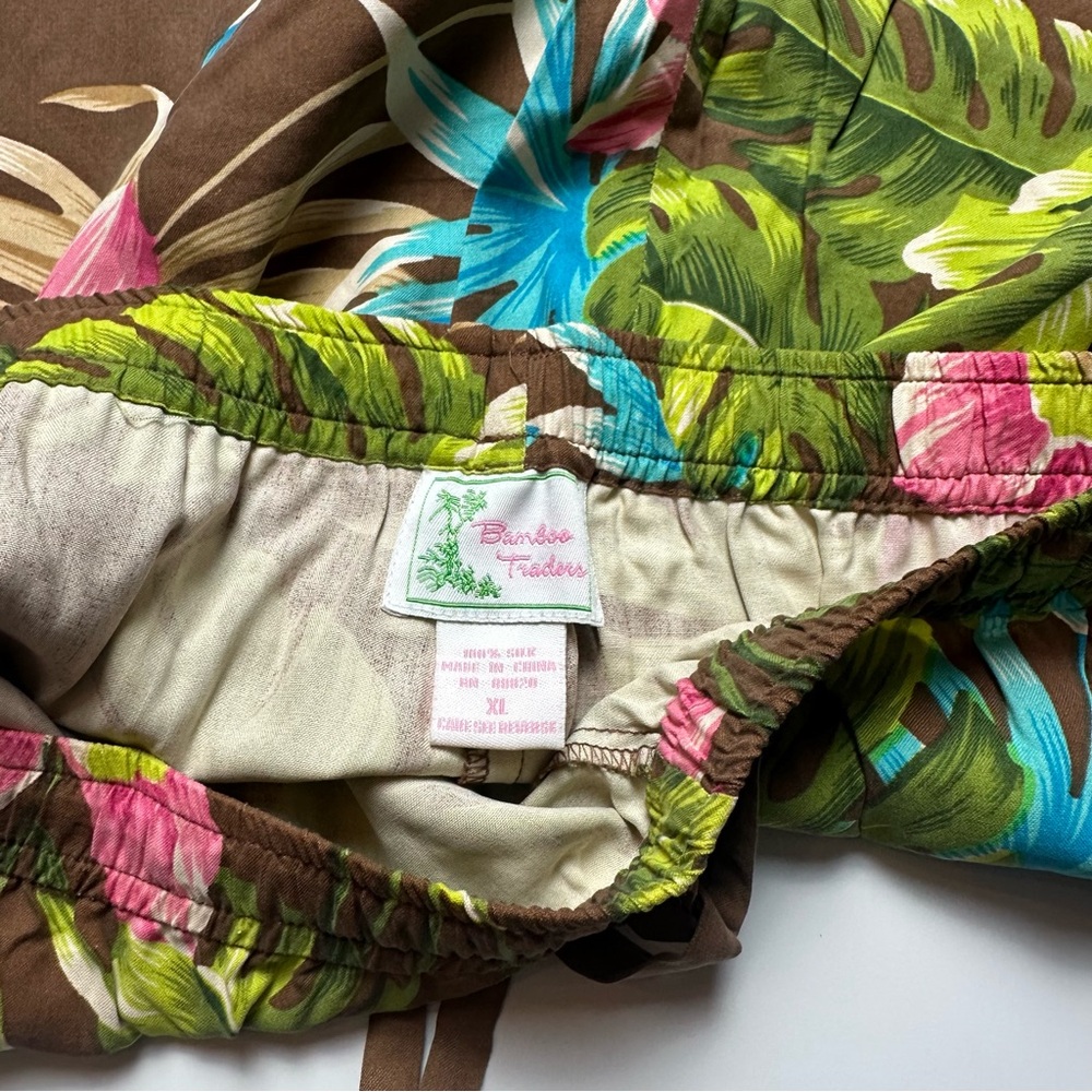 Tropical Silk Resort Pants | Wide Leg Drawstring · Bamboo Traders - Picture 7 of 13